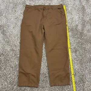 Lost Enterprises Carpenter Pants Mens 40x28 Surfing Skateboard Big Logo Brown